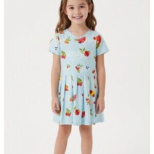 NEW Girls Dress Shorts Sleeves Dress 4T multifruit print